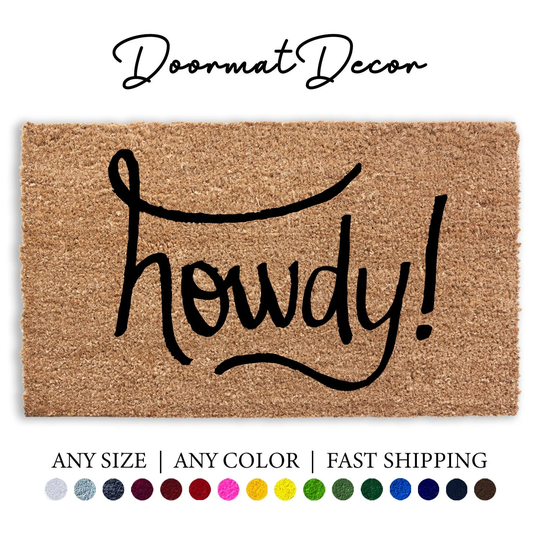 Howdy Texas A&m University Doormat, Personalized College Collegiate Graduation Gift, Gig'em Tailgate, Tamu Aggie, Station