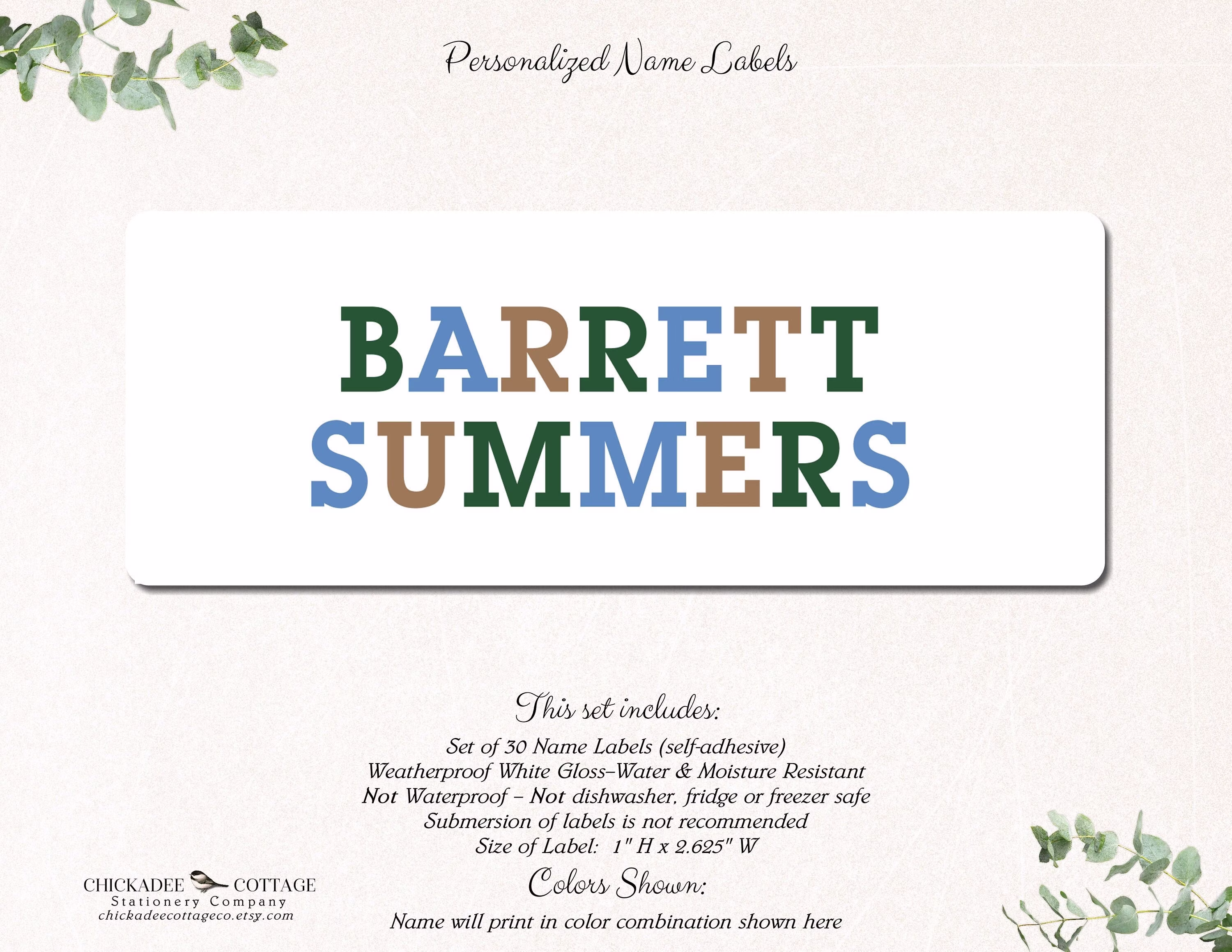 School Supply Labels, Name Stickers, Labels For Boys, Book Personalized Boy Custom Wild Forest