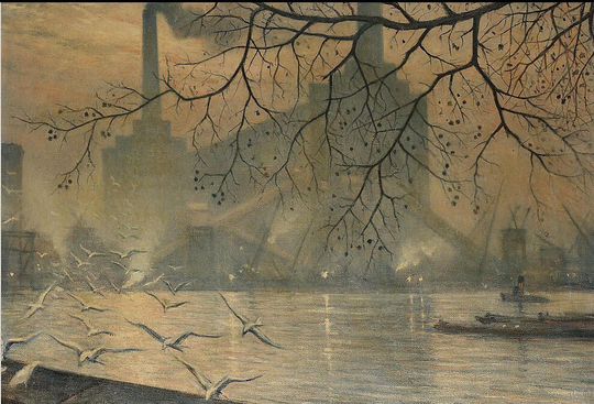 The Old Battersea Power Station By Christopher Nevinson, C.1938 - Postcard