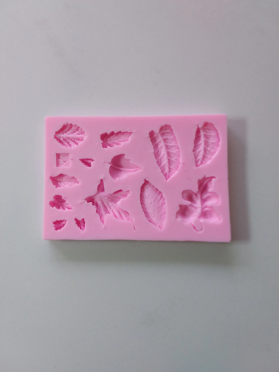 Leaf Mold Tray , 13 Shapes, Molds, Various Sizes , Silicone For Polymer Clay, Fondant Icing