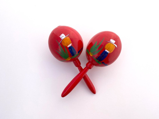 Maracas | By The Piece Red Traditional Shake For A Kiss Wedding Party Favor Gift Wedding Bridal Shower Mexican Authentic Gift Mexico