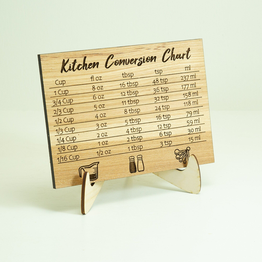 Small Conversion Chart, Fridge Magnet, Home Decor, Kitchen Conversions, Chef Gift, Measuring Cups, Spoons, Helper