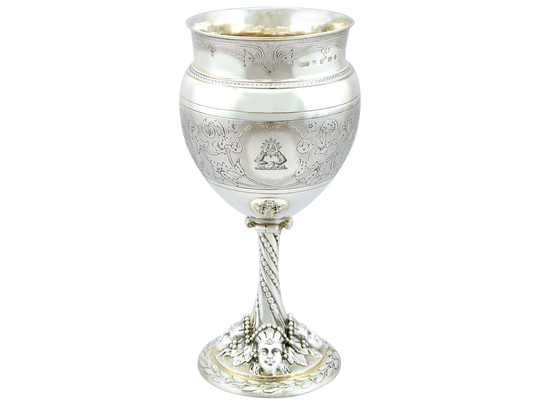 sterling Silver Gilt Goblet - Antique Victorian | 1871