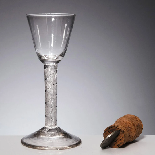 Georgian Double Series Mercury Twist Wine Glass C1750
