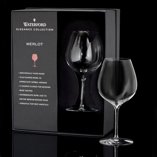 Waterford Crystal Elegance Merlot Wine Glass Set of 2