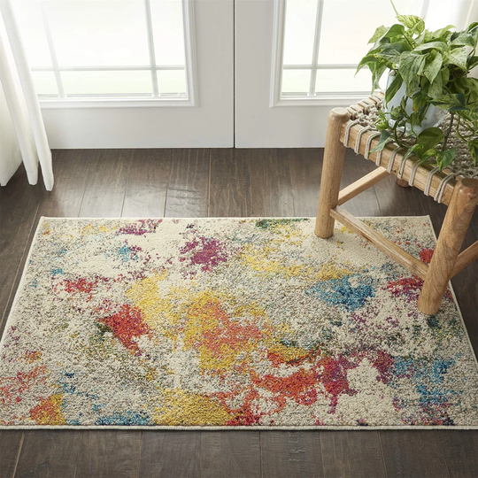 Holubov Tufted Beige/Yellow/Red Rug