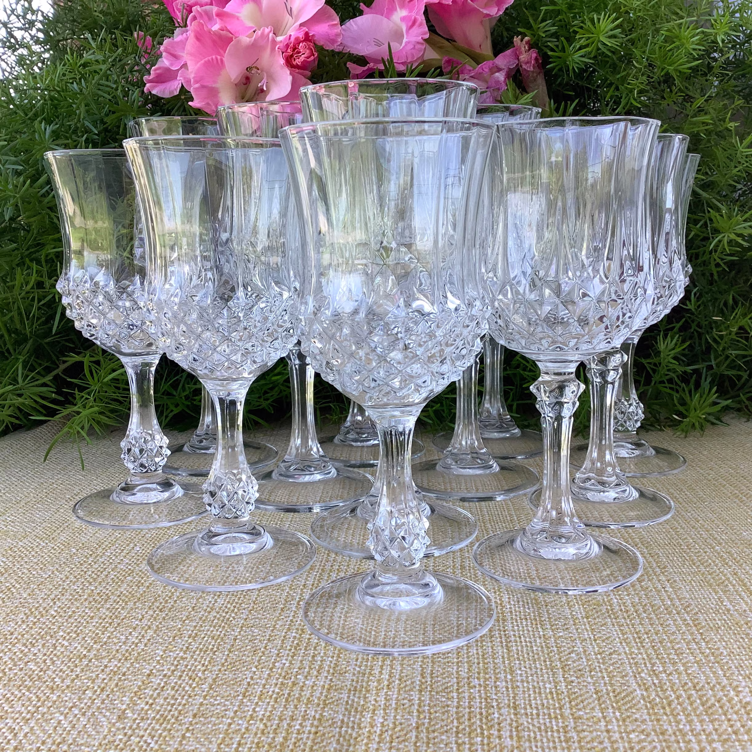 Crystal D'arques Longchamp Durand Red Or White Wine Glasses Stemware