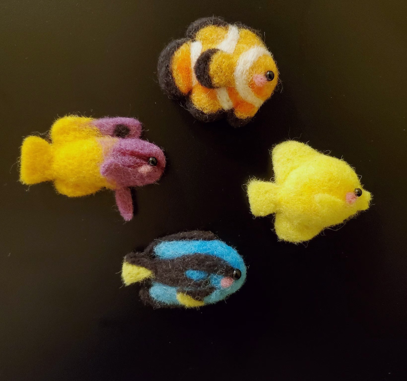 Needle Felted Fish Magnets