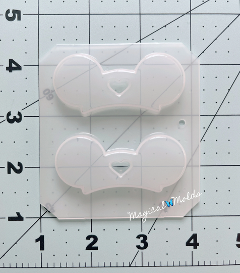 Mouse Ears Hat Flexible Plastic Resin Chocolate Mold Set ~ 2 Pc