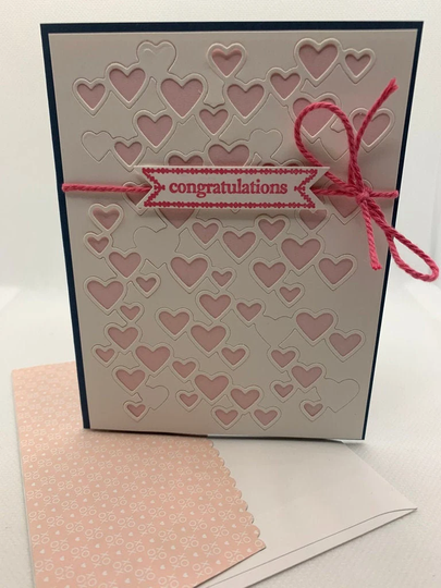 Lots Of Hearts Wedding Card