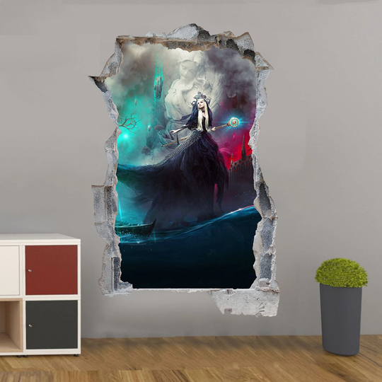 Magic Wizard Dark Sea Gothic Wall Sticker Art Poster Mural Transfer Decal Print Room Home Nursery Office Shop Decor Id448