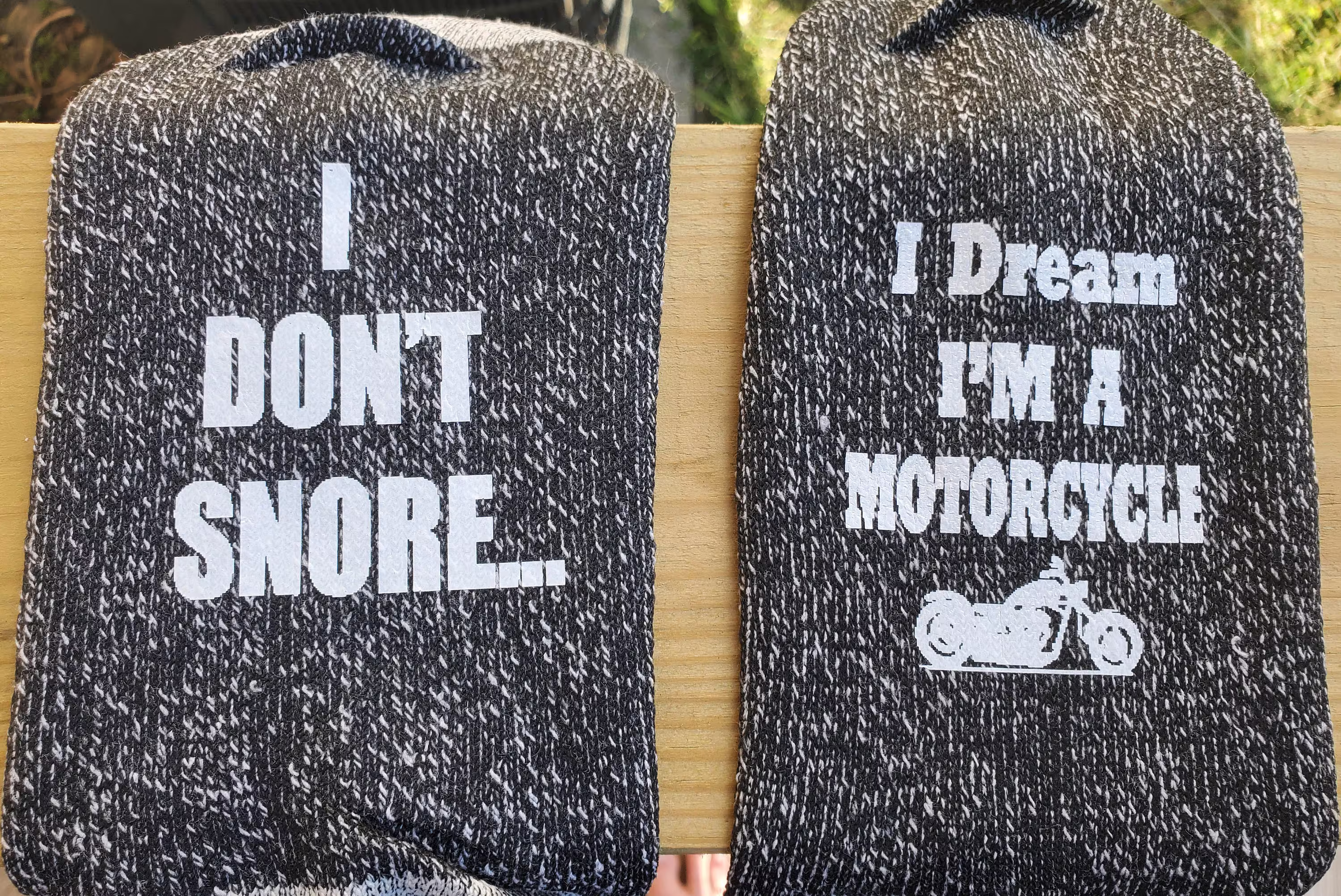 Funny Father's Day Gift Socks I Don't Snore Dream I'm A Motorcycle New Daddy Soon To Be Dad Gag Gift Socks For Husband Fathers
