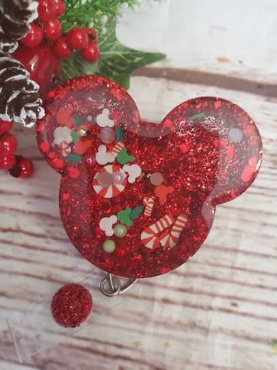 Christmas Shaker Badge Reel