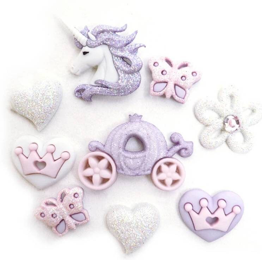 Our Princess Unicorn Carriage Button/Embellishments