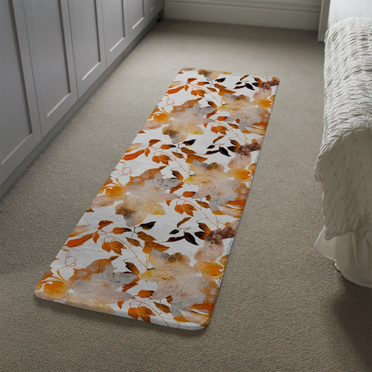 Kinbrae Flowers in Autumn Designer Shaggy Brown/Grey Rug