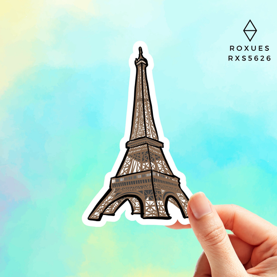 Eiffel Tower Sticker, Travel Monuments Laptop Decal Water Bottle Sticker