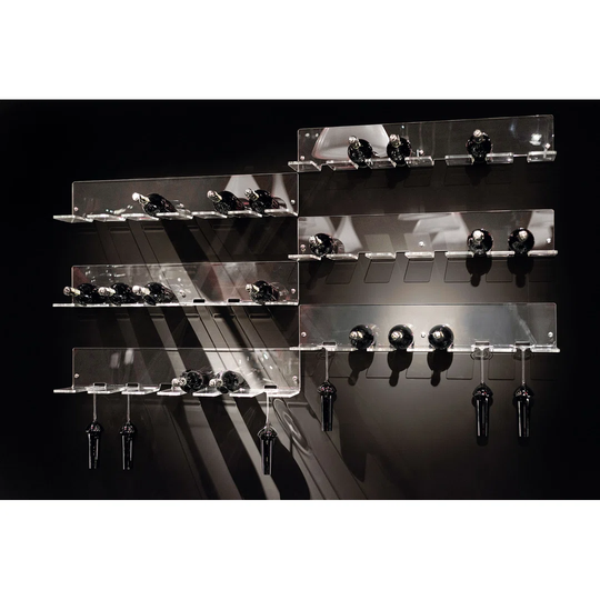 Shania Glass Wine Bottle Rack in Clear