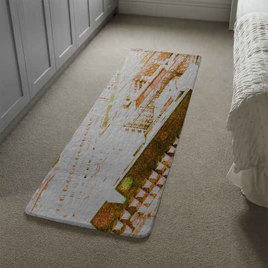 Laliberte Chimney Tops Designer Shaggy White/Orange Rug