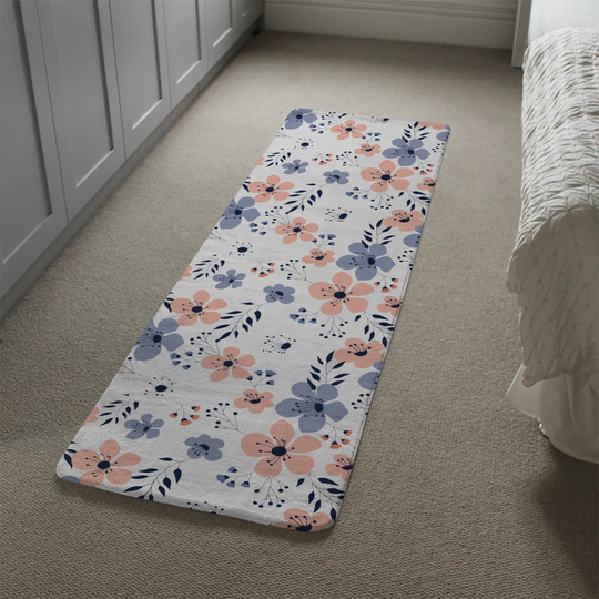 Leister Shaggy White/Blue Rug