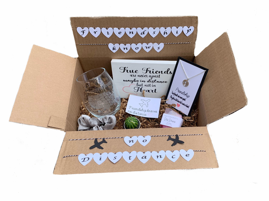 Friendship Knows No Distance Gift Box-Send A Gift-Best Friend-Best Friend Moving Gift-Missing Box
