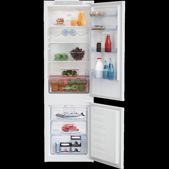 Beko HarvestFresh BCFD3V73 Integrated 70/30 Frost Free Fridge Freezer with Sliding Door Fixing Kit - White