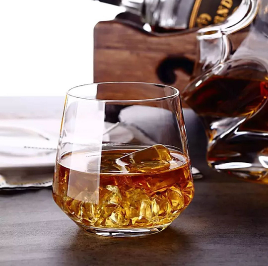 Whisky Glass Rocking Whiskey Groomsmen Gift Set Drinks Rocks Fathers Day Scotch Low Ball Tumbler Heavy Base Rock Glasses