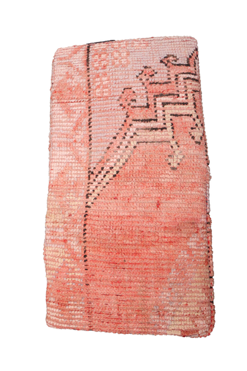 Moroccan Large Pouf Cushion Cover, Vintage Pink Floor Cushion