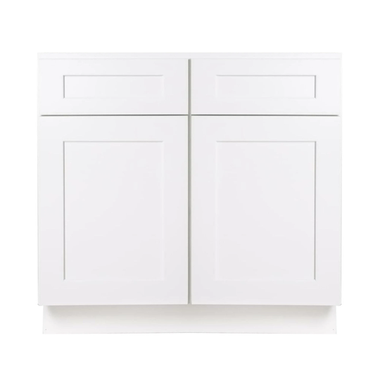 Bathroom Vanity 30 Inch Made From Solid Wood - White Shaker Bathroom Cabinet With Single Sink Double Door Wooden Inch