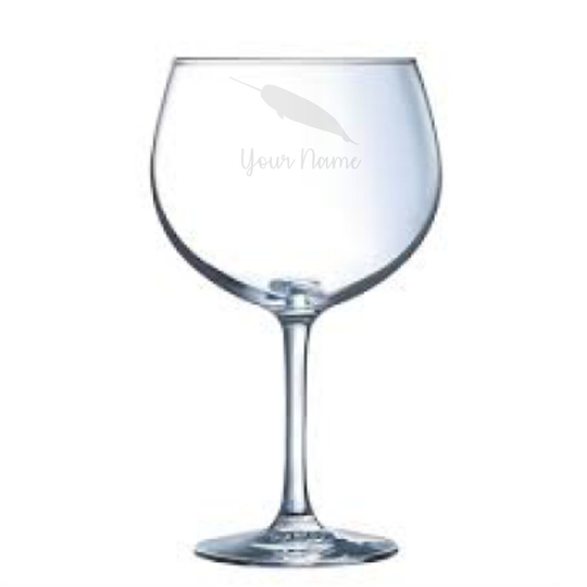 Personalised Narwhal Engraved Gin Glass, Gift, Gifts, Lover
