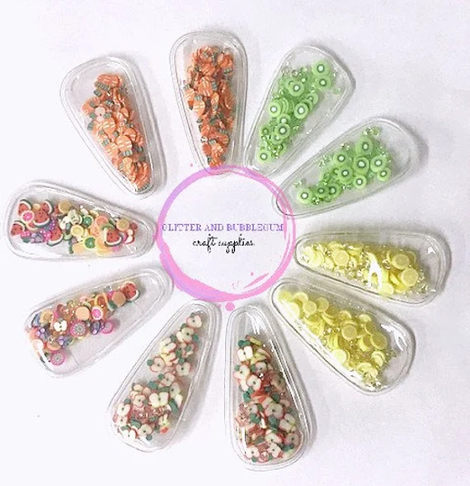 Snap Clip Shaker Covers - Clay Fruits 10 Pack