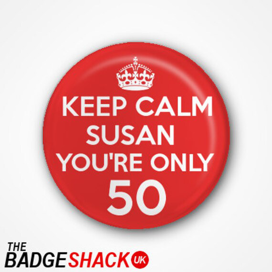 Personalised Birthday Pin Badge Or Magnet. Available As 2.5cm 1 3.8cm Magnet