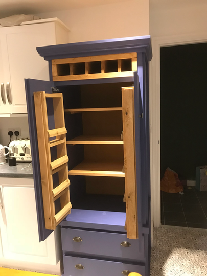 The Matlock Handcrafted Bespoke Custom Made To Order Pantry Larder Kitchen Cupboard Storage Finished in Your Chosen Farrow & Ball Colour