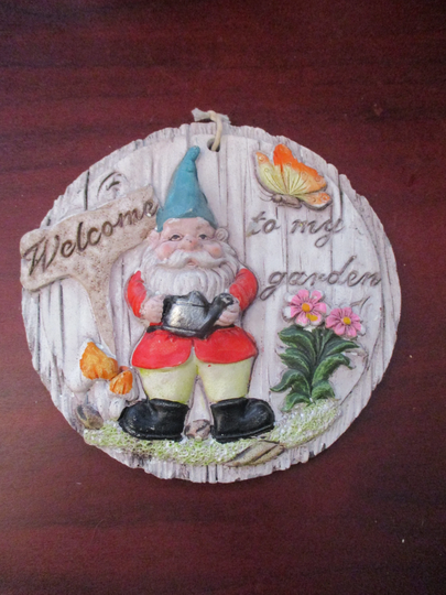 Welcome To My Garden - Gnome Wall Plaque Ornament