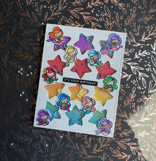Handmade Interactive - Mermaid Shaker Birthday Card