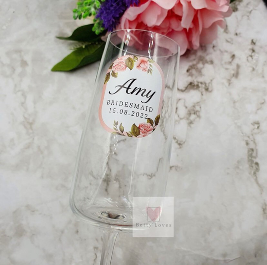Personalised Champagne Glass, Prosecco Wedding, Hen Party
