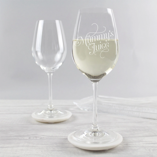 Mummy's Juice Wine Glass, Crystal Glass For Mom, Mother's Day Fine 350Ml