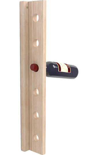 Prater 6 Bottle Solid Wood Wall Mounted Wine Bottle Rack in Beige
