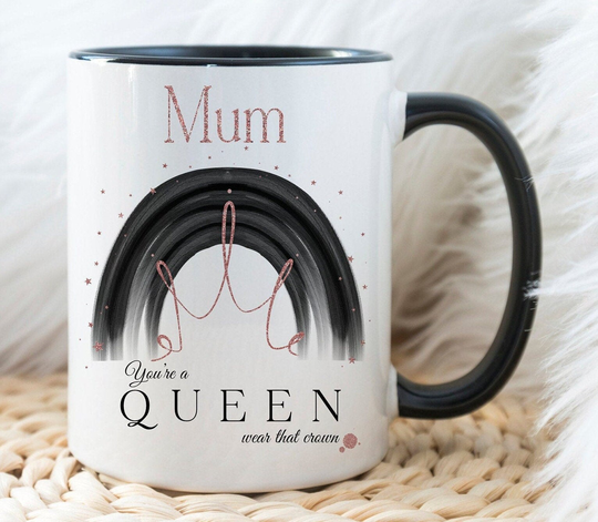 Personalised Mug Gift, Queen Mug, & Coaster Gift Set, Gift, Mothers