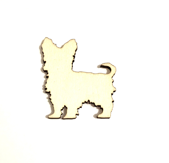 Yorkshire Terrier Dog Fridge Magnet in Wood...laser Cut