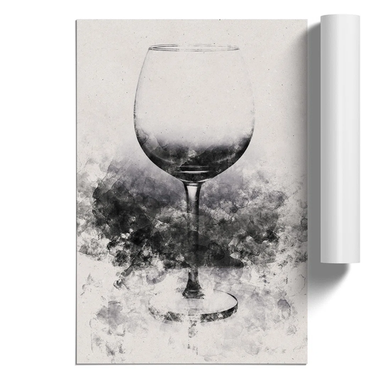 Reflection of the Wine Glass - Unframed Graphic Art