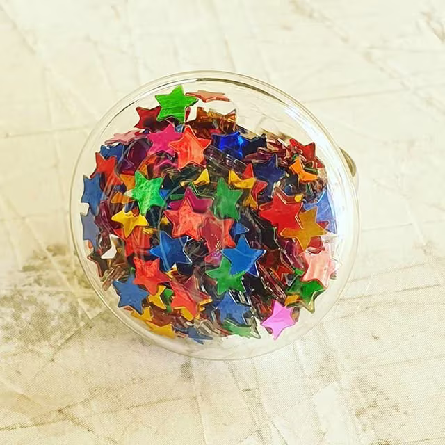 Rainbow Stars Shaker Ring