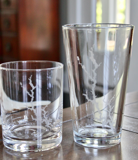 Lake Oconee, Ga Map Glasses