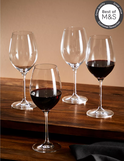 Set of 4 Maxim Red Wine Glasses beige