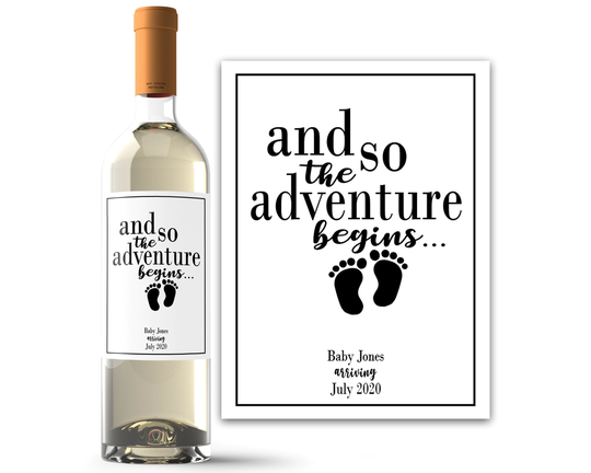 Pregnancy Announcement To Husband - Baby Custom Wine Labels Reveal Birth