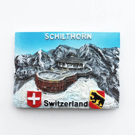 Schilthorn Alps Switzerland Fridge Magnet Travel Souvenir Gift Collection Craft Refrigerator Decoration