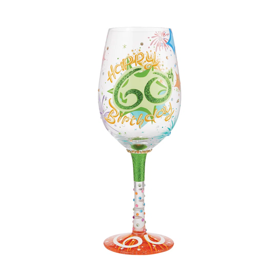 Happy 60Th Birthday Red Wine Glass