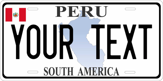 Peru Custom Personalized Novelty Atv Moped Mini Bike License Plate