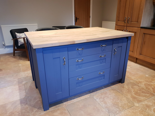 Bespoke Farmhouse Kitchen Island | The Kendal With Large Drawers