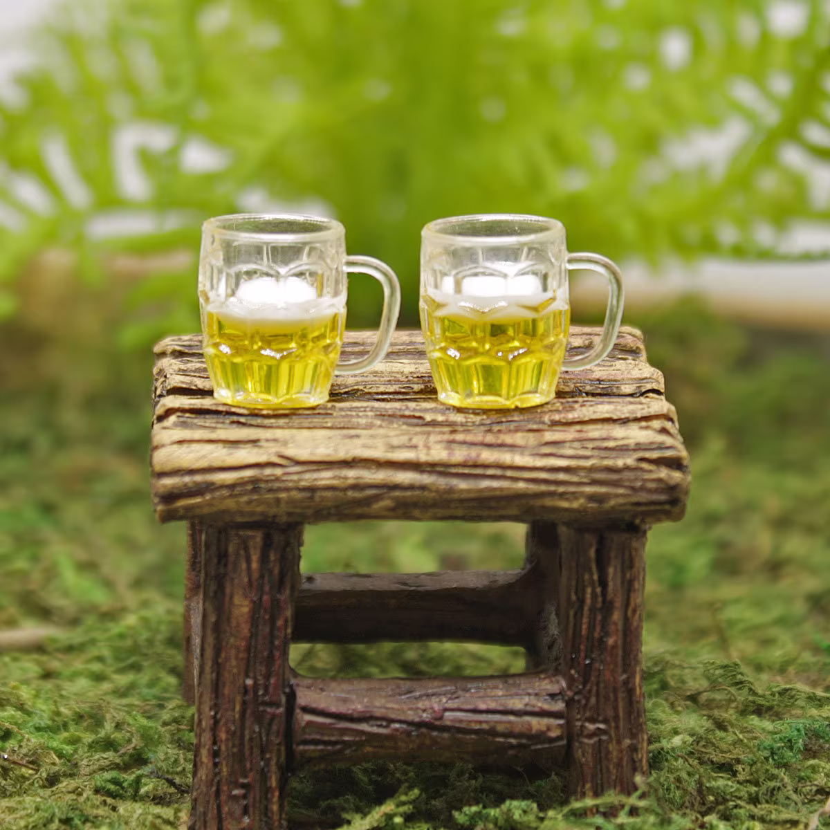 Pair Of Miniature Beer Glasses, Two Tankards, Traditional Glass, Dolls House, The Fairy Garden Uk, Glasses