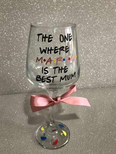 Mother's Day Wine Glass, Gift For Day, Gran, Glass Nana, Mum, Friends Gift